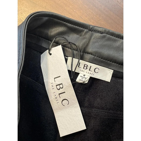 LBLC The Label Jen Vegan Leather Trouser in Black Medium New Pants - Picture 9 of 16
